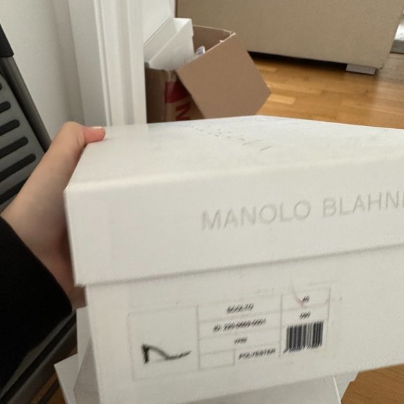 ❌SOLD❌NWT Manolo Blahnik Scolto Slip-on Mules Sz 40 Clear ECO PVC Leopard Print - Picture 4 of 12